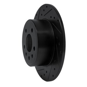 Chevrolet Astra Brake Rotor (1) - Rear Left - R1 Concepts - Drilled & Slotted - Black - `97-`08